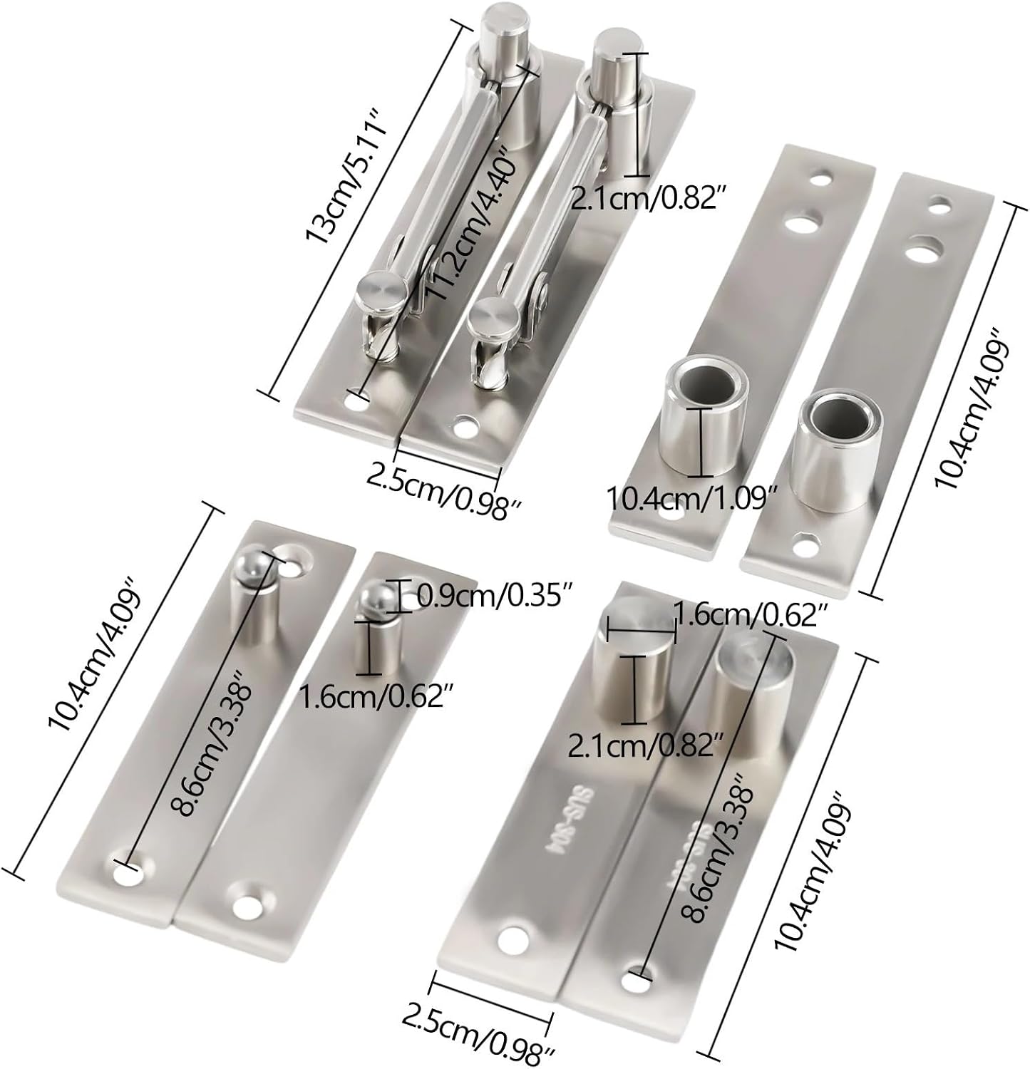 360 Degree Rotating Door Pivot Hinge - 330lb Load Rating, Brushed Finish, Bottom-Arm Support for Seamless Rotation Door Pivot Hinges/28