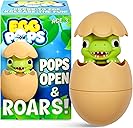 Egg Pops Talking Easter Egg Toy - Figure Pops Up & Plays Sounds, Easter Basket Stuffers for Teens - Interactive Kids Toys or Funny Gag Gifts for Teens, Cute Collectible Spring Character (Dino)