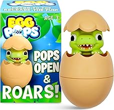 Animal Egg Pops Talking Toy - Pops Up & Plays Sounds, Easter Basket Stuffers for Teens - Interactive Easter Kids Toys or Funny Gag Gifts for Teens, Cute Collectible Spring Character (Dino)