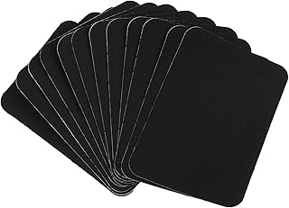 Patchs Tissu Thermocollant Jean L'intérieur L'extérieur Colle Plus Forte Décoration Réparation Noire, 12 Pièces, Taille 7.5 Cm X 10.5 Cm, Pour L'Intérieur Et L'Extérieur Des Vêtements
