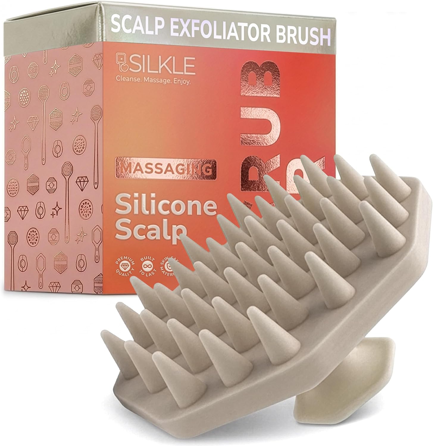 SILKLE Scalp Massager & Silicone Scalp Scrubber - Exfoliating Shampoo Brush