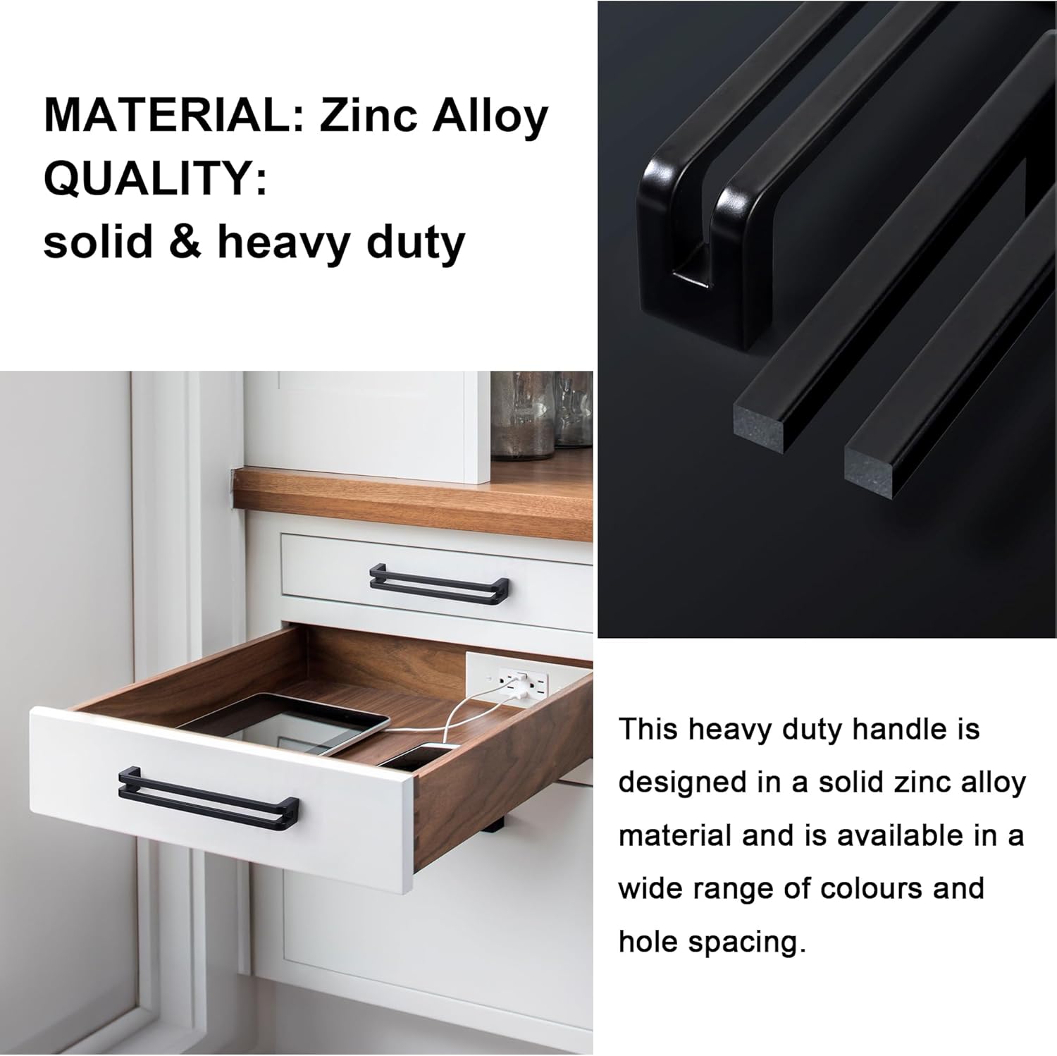 Matte Black zinc Alloy Solid Cabinet Knobs,Single Hole Cabinet Knobs for Drawer,Cupboard, Wardrobe,Dresser 6 Pack 855-B-DAN