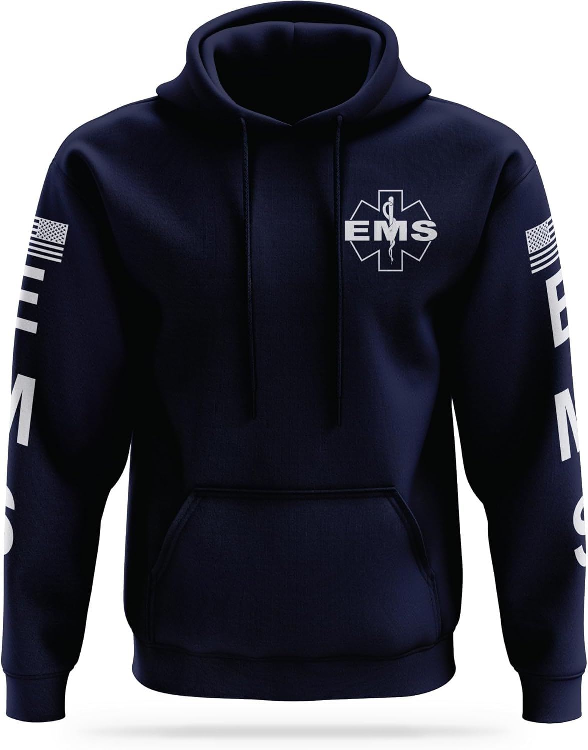 EMS Utility Hoodie - USA Patriotic Apparel - 100% Polyester for Odor Free, Moisture-Wicking Quick Dry Comfort.