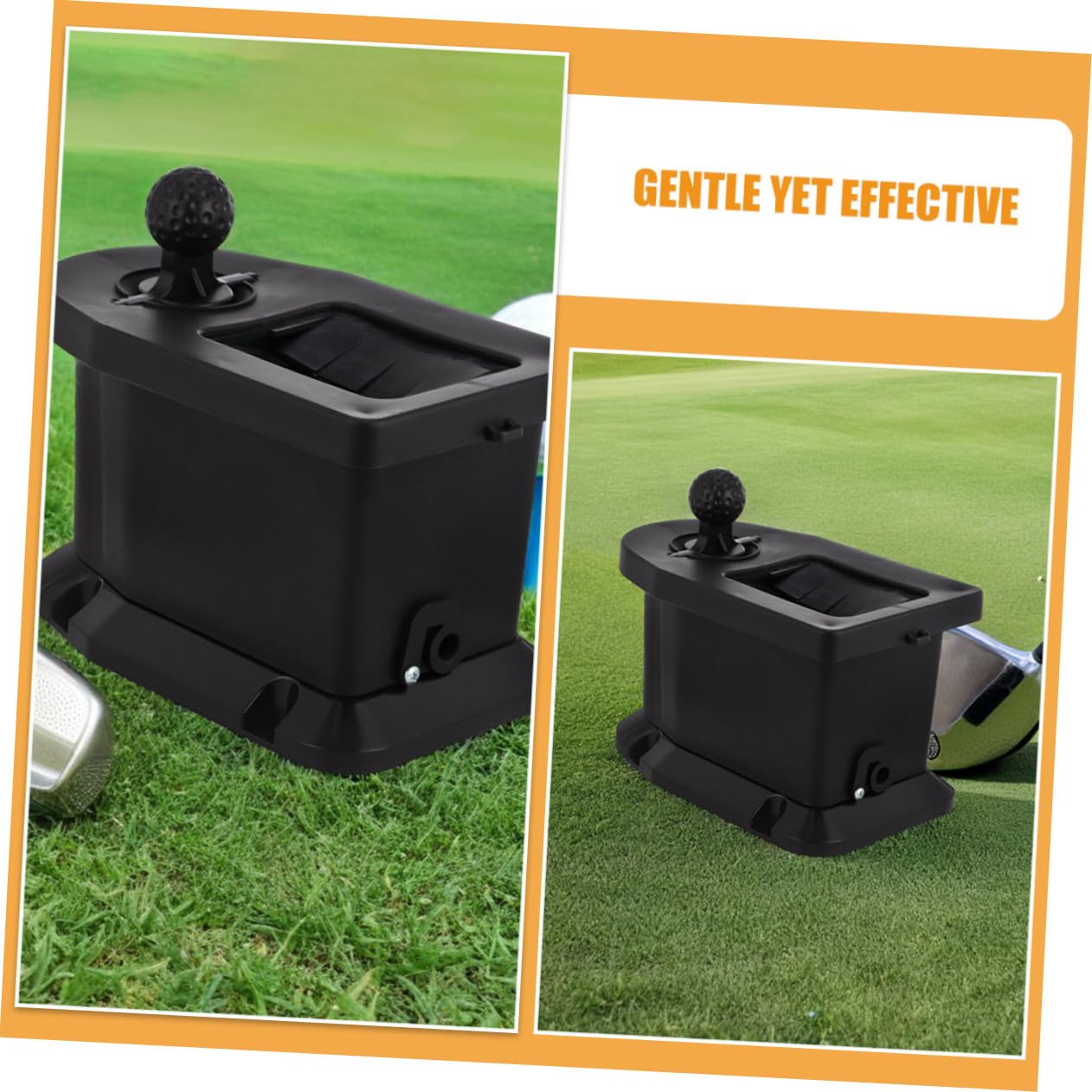 iplusmile Limpiador Portátil Palos y Bolas de Golf Manual Ergonómico y Accesorio Versátil para Carrito Eléctrico Color Negro
