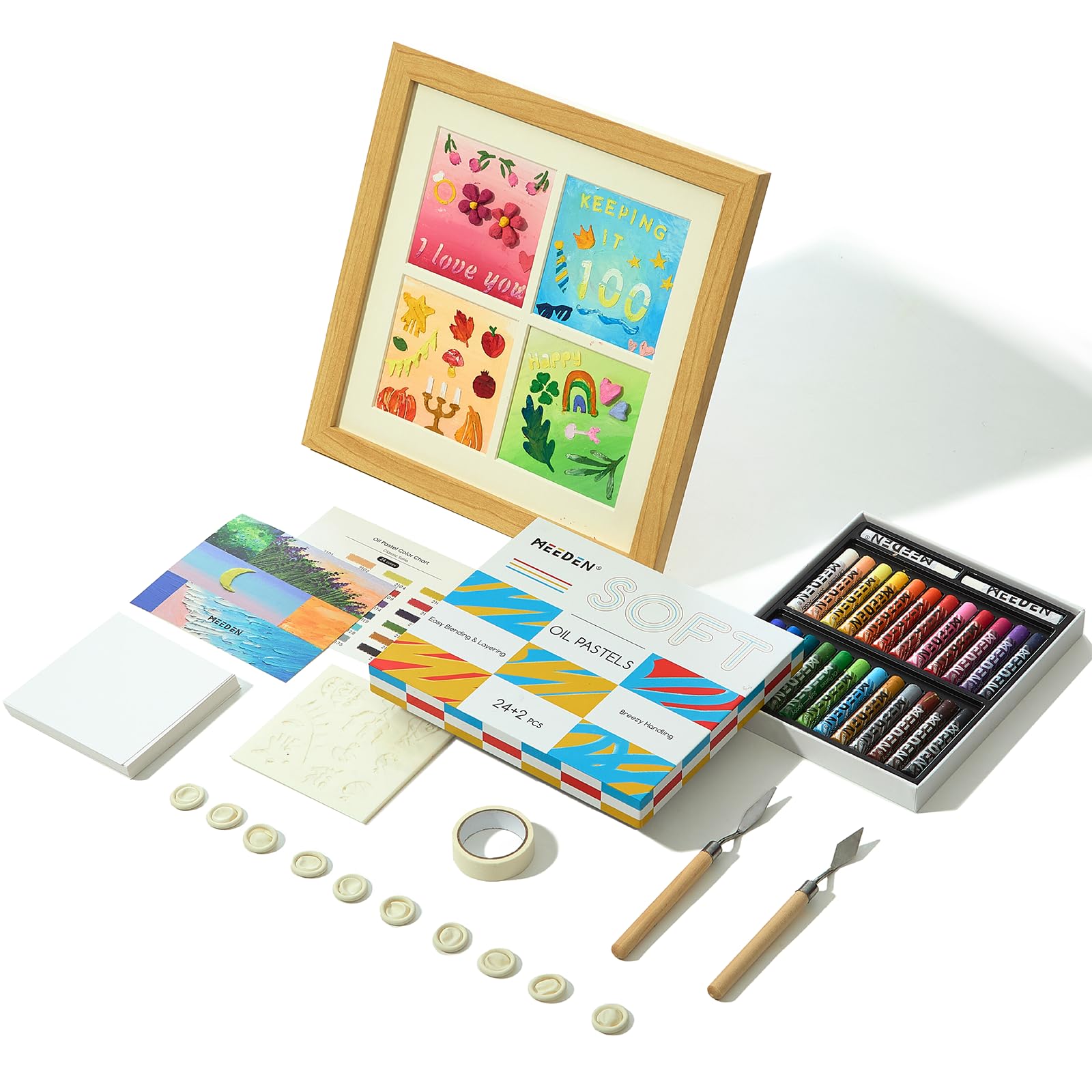 Soft Oil Pastel Kit: 90 Pcs DIY Oil Pastel Set for Beginners Artists