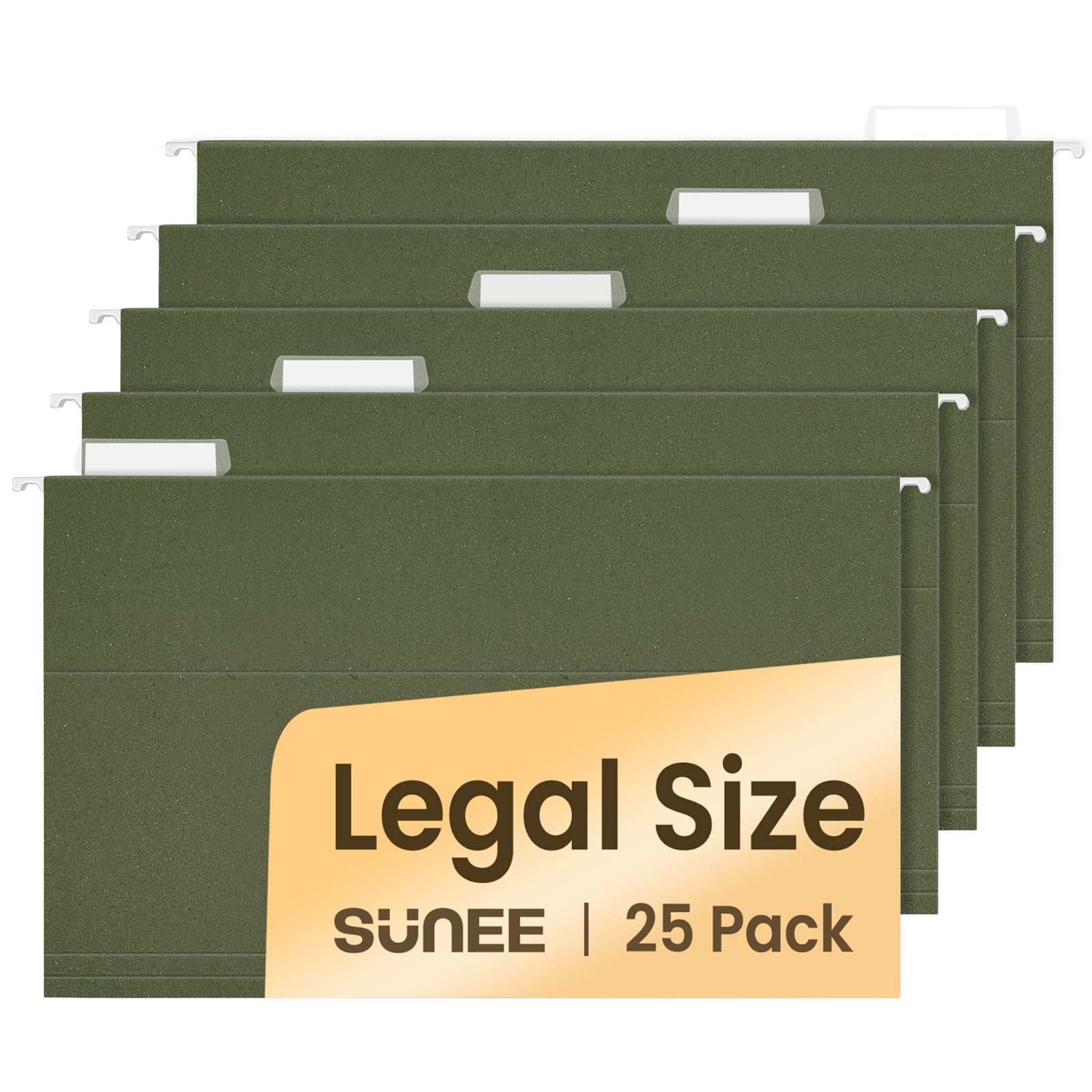 Staples Green Hanging File Folders, 25-Pack, Letter Size With 1/5-Cut Tabs & Inserts - Home & Office Organization - View #7