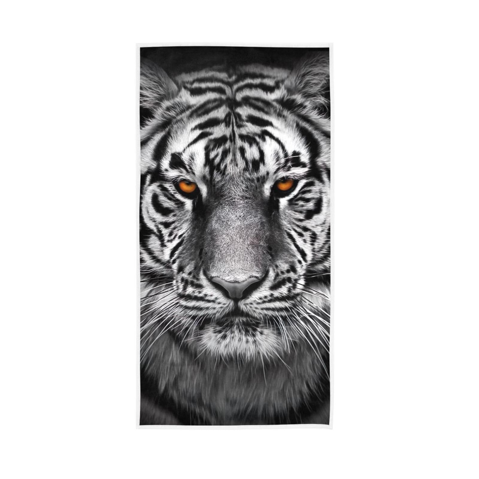 HUYGD Animal Head on Towels, 15 x 30 Inches Absorbent Hand Towel, Spa Towels for Facials Face Towels for Bathroom