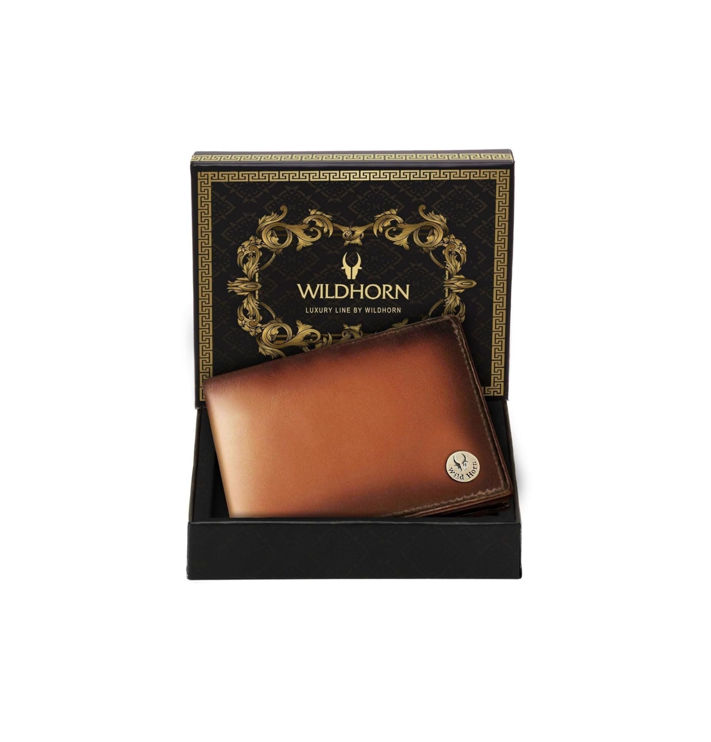WildHornRFID Protected Leather Wallet for Men,Tan-image-9
