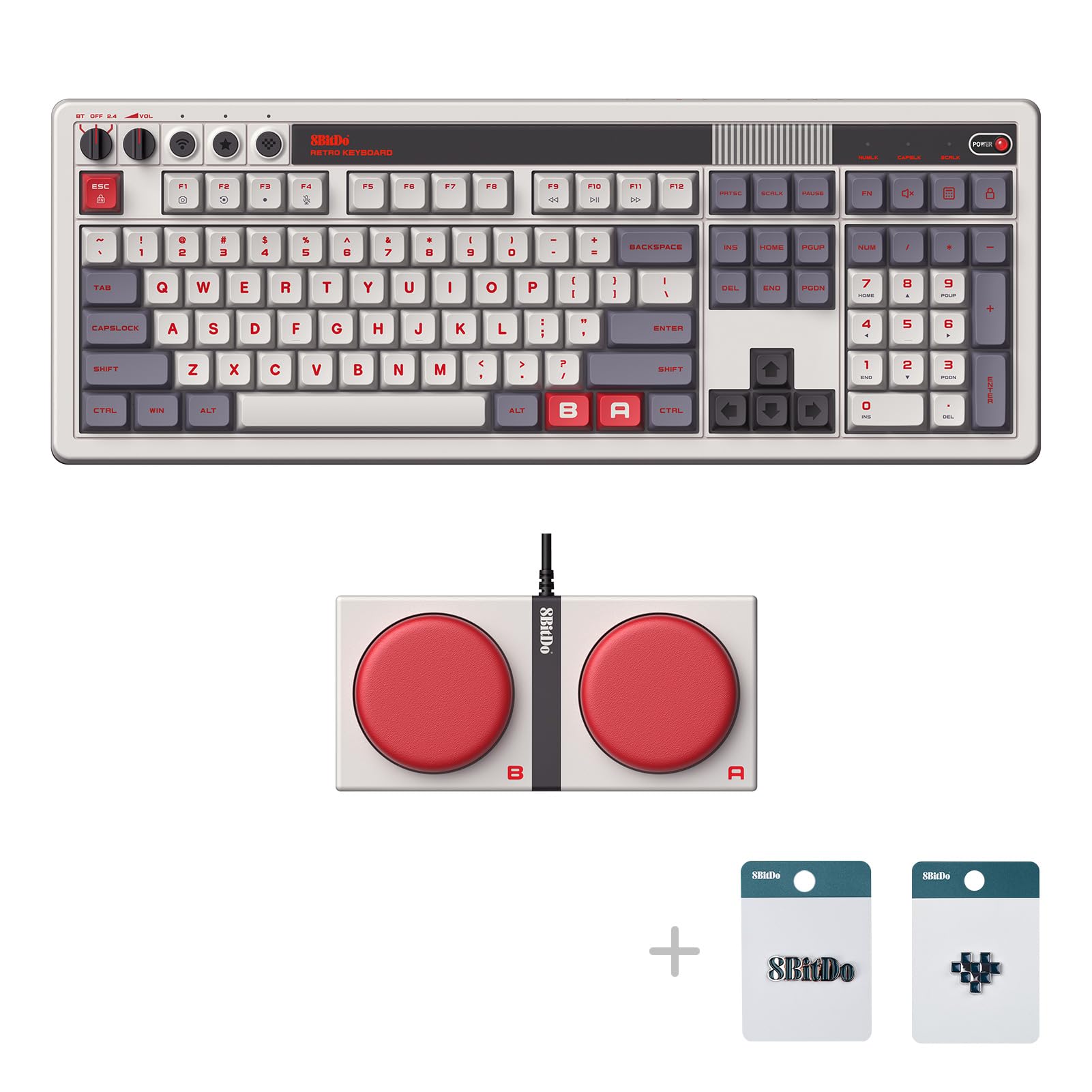 Amazon.com: 8Bitdo 108 Keys Retro Mechanical Keyboard Bluetooth