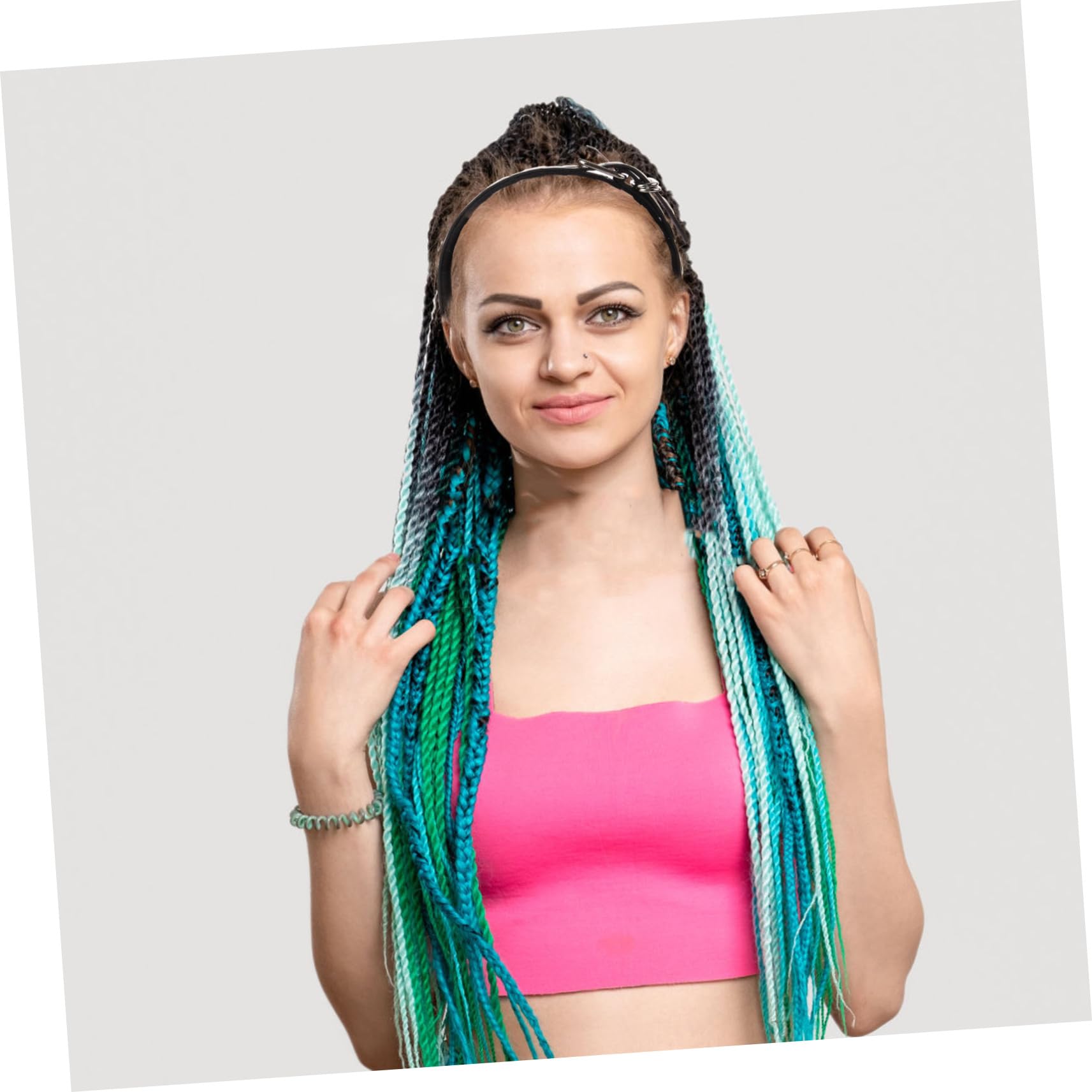 Ipetboom 5 Sztuk Czarnych Opasek Skórzana Opaska Opaski Dla Dziewcząt Dekoracja Punk Style Akcesoria Opaska Do Włosów Punk Style Ozdoba Do Włosów Opaski Na Głowę Punk