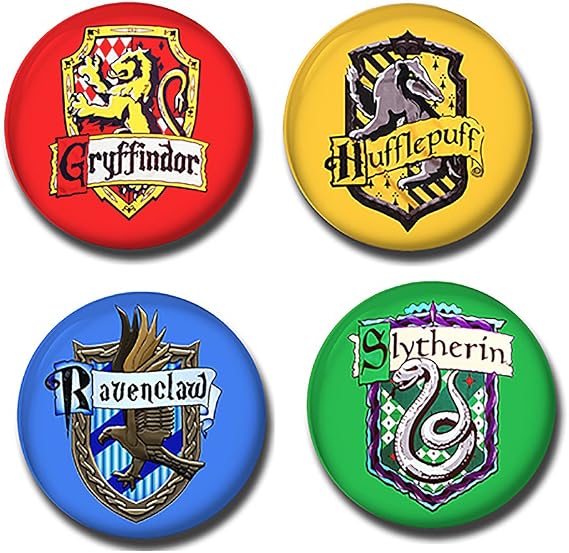 Four Harry Potter House Crest Button Badges (25mm Diameter) - £2.75 + £ ...
