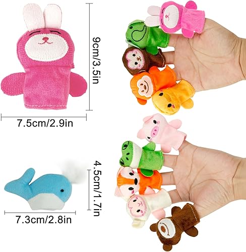 Miniatura 15 de Sealive 6 marionetas de dedo familiares para niños pequeños de 1 a 3 años – Marionetas de dedo de animales educativos interactivos para la hora