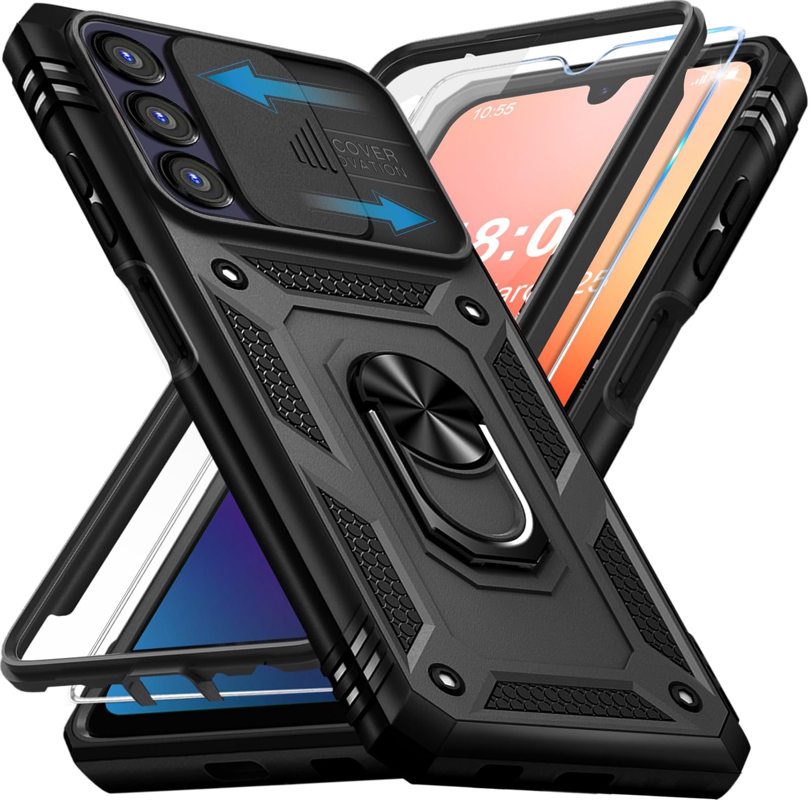 Giyer für Samsung Galaxy A51/A52/A53/A54/A55/A56/A57/A13/A17/A33/A34/A35/A36/A37 Hülle mit Schutzfolie