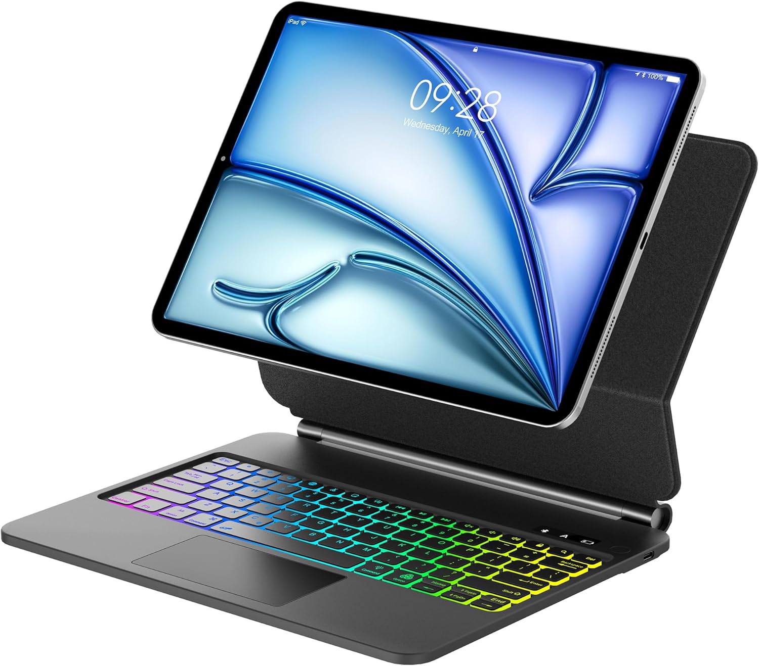 Magic Keyboard for iPad Air 13 Inch (M4 2026/M3/M2) & for iPad Pro 12.9 (6th, 5th, 4th, 3rd Gen) Case Keypad, Touchpad Keyboard for Pro12.9 2018-2022 with Backlight, Floating Cantilever Stand, Black