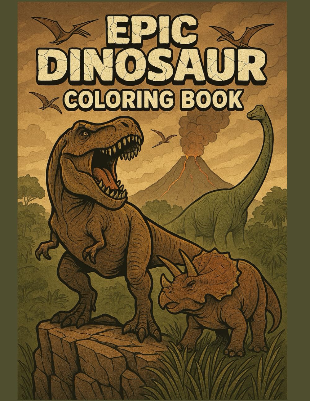 Epic Dinosaur Coloring Book
