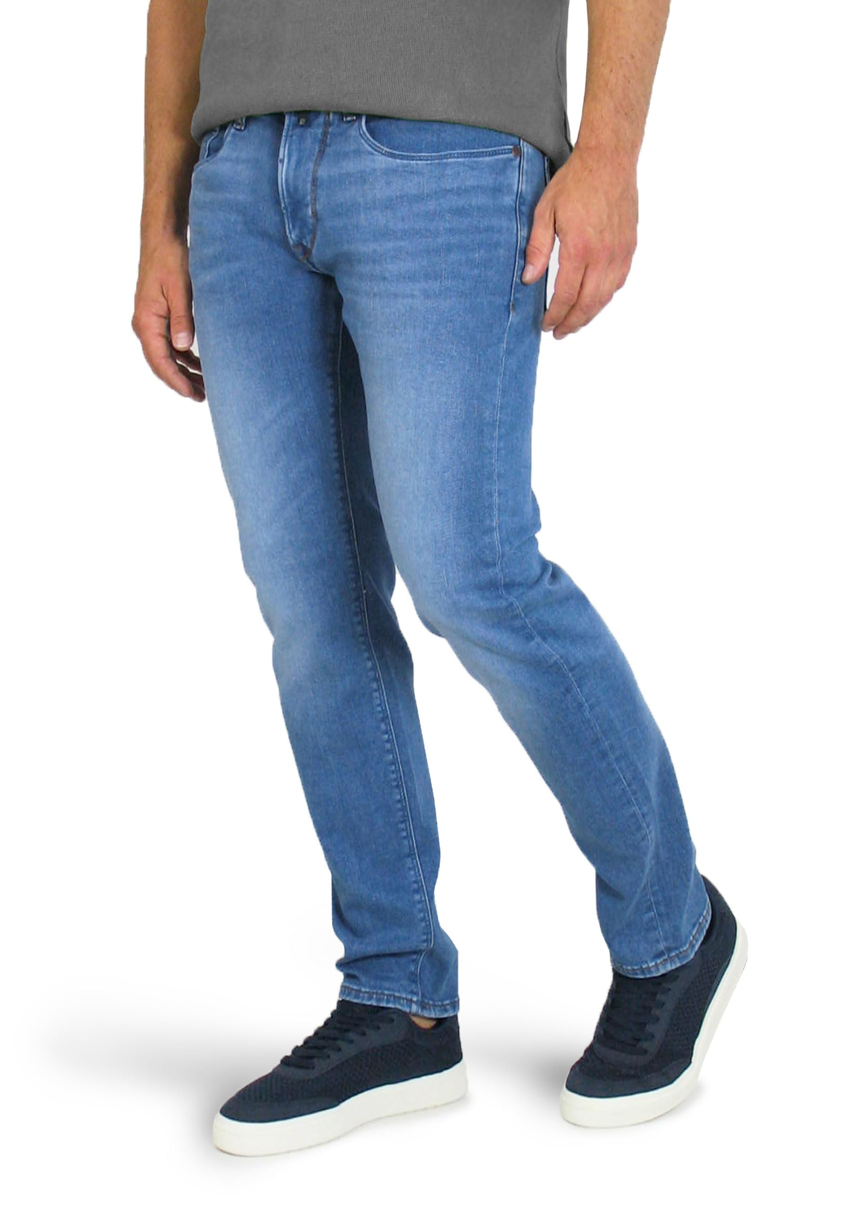 Pierre Cardin Herren Lyon Tapered Lefthand Twill Stretch Denim Jeans, 6848 Light Blue Fashion Vintage