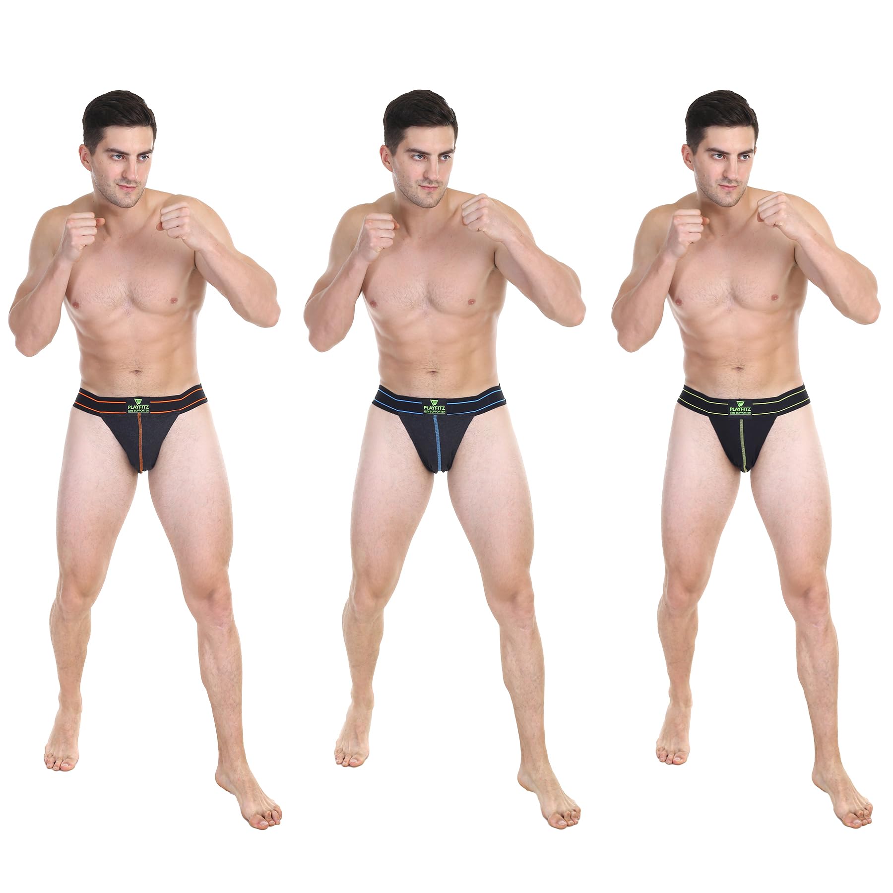 Deffender Athletic Supporters with Cup Pocket for Men Sports, Male Underwear for Workout in Gym Stretchable Cotton, Moisture Wicking Supporter for Cricket, Running, Quick Dry