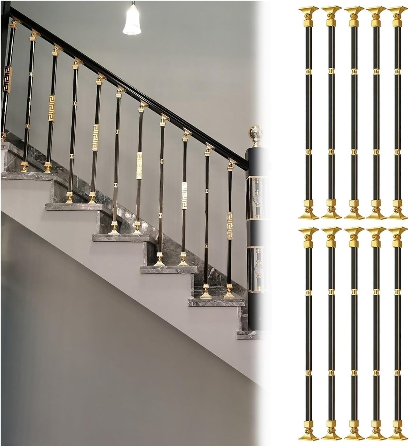 Garde-corps intérieur de rénovation pour corriger les défauts des contremarches