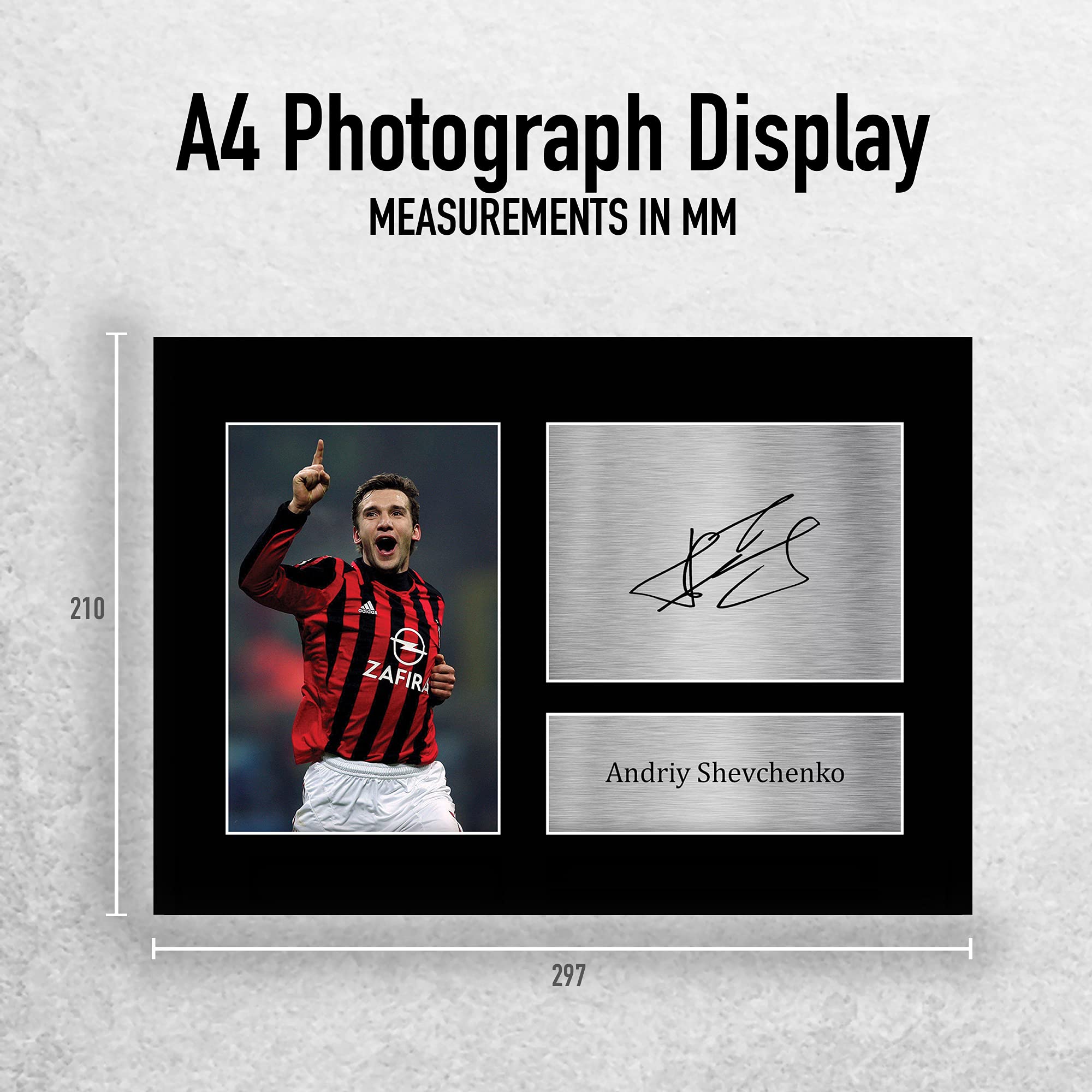 HWC Trading A4 Andriy Shevchenko A C Milan Prezenty Drukowane Podpisane Zdjęcie Z Autografem Dla Fanów Piłki Nożnej I Kibiców