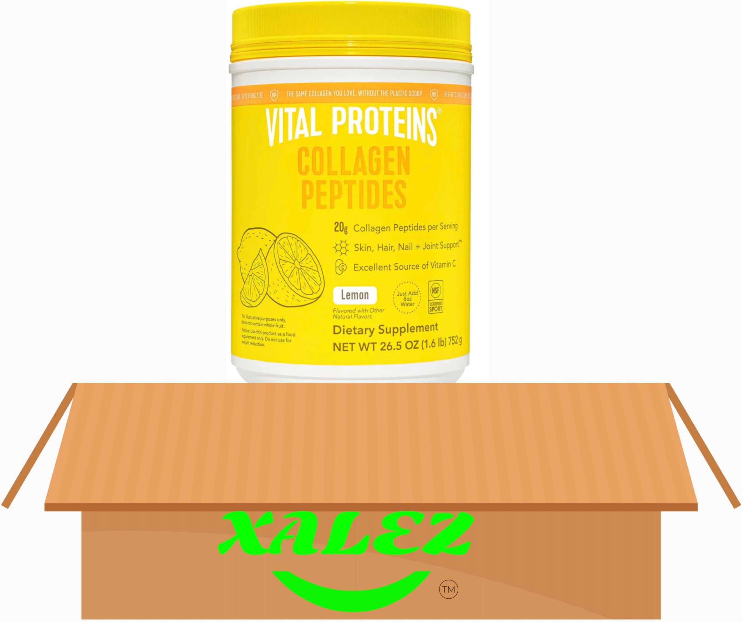 Vital Proteins Collagen Peptides Lemon Flavor, 26.5 Ounce