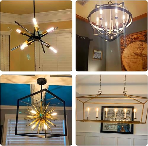 Miniatura 7 de Bombillas LED tubulares regulables de 2 W, blanco cálido de 2700 K, bombilla de filamento estilo Edison, bombilla vintage T10 equivalente a 25 W,