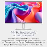 Dell 27 Plus QHD Monitor - S2725DSM - 27-inch QHD (2560x1440) 144Hz 1ms Display, 2 x 3W Speakers, HDMI/DisplayPort 1.4 Connectivity, Height/Tilt/Pivot/Swivel Adjustability, AMD FreeSync - Ash White