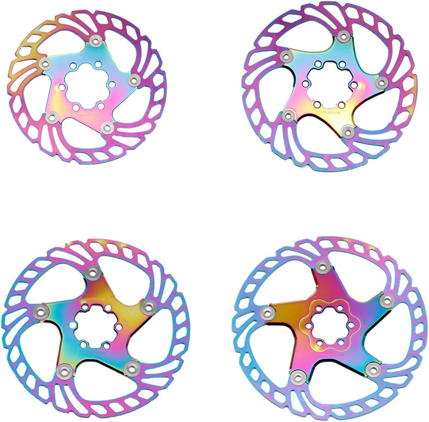 Bicycles Disc Brake Rotors 140/160/180/203mm 6 Hole Aluminum Alloy Floating Brake Rotors Enduring Bicycles Disc Brake Adapter