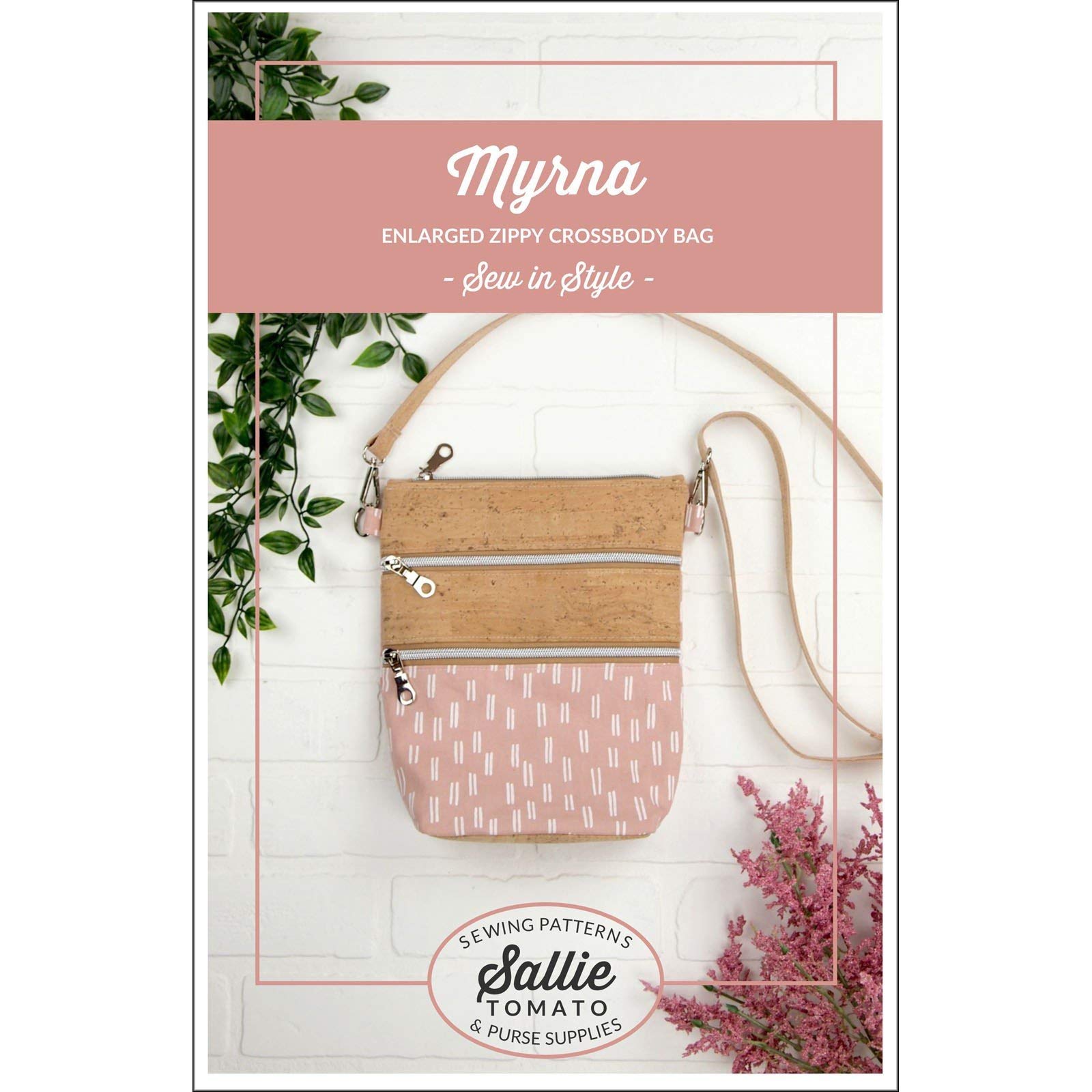 Myrna Enlarged Zippy Crossbody Bag - Sallie Tomato Pattern