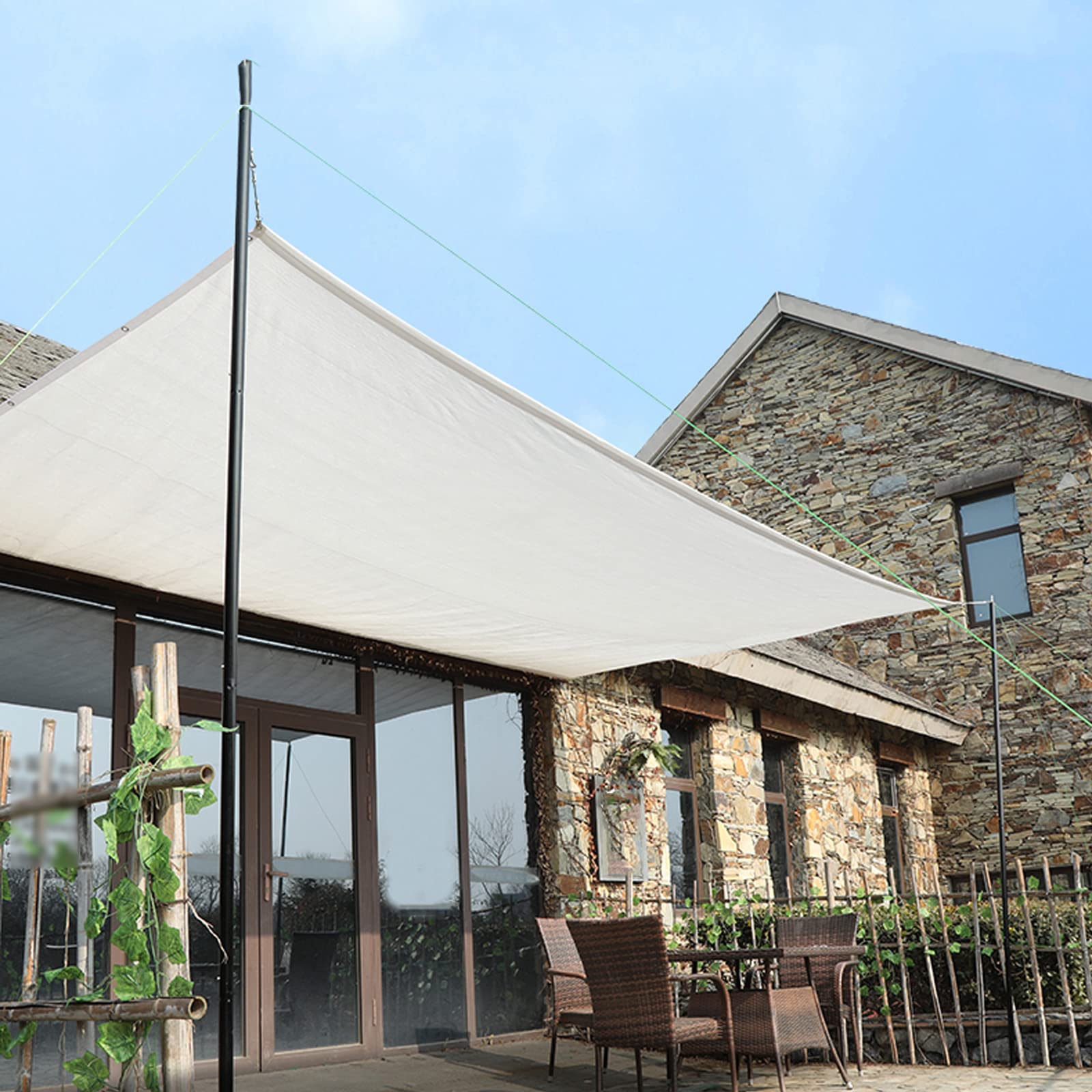 GLDYTVF Sun Shade Sail Canopy with UV Resistant Shade Cloth for Plant Balcony Outdoor Courtyard Porch White Rectangle 5x7m