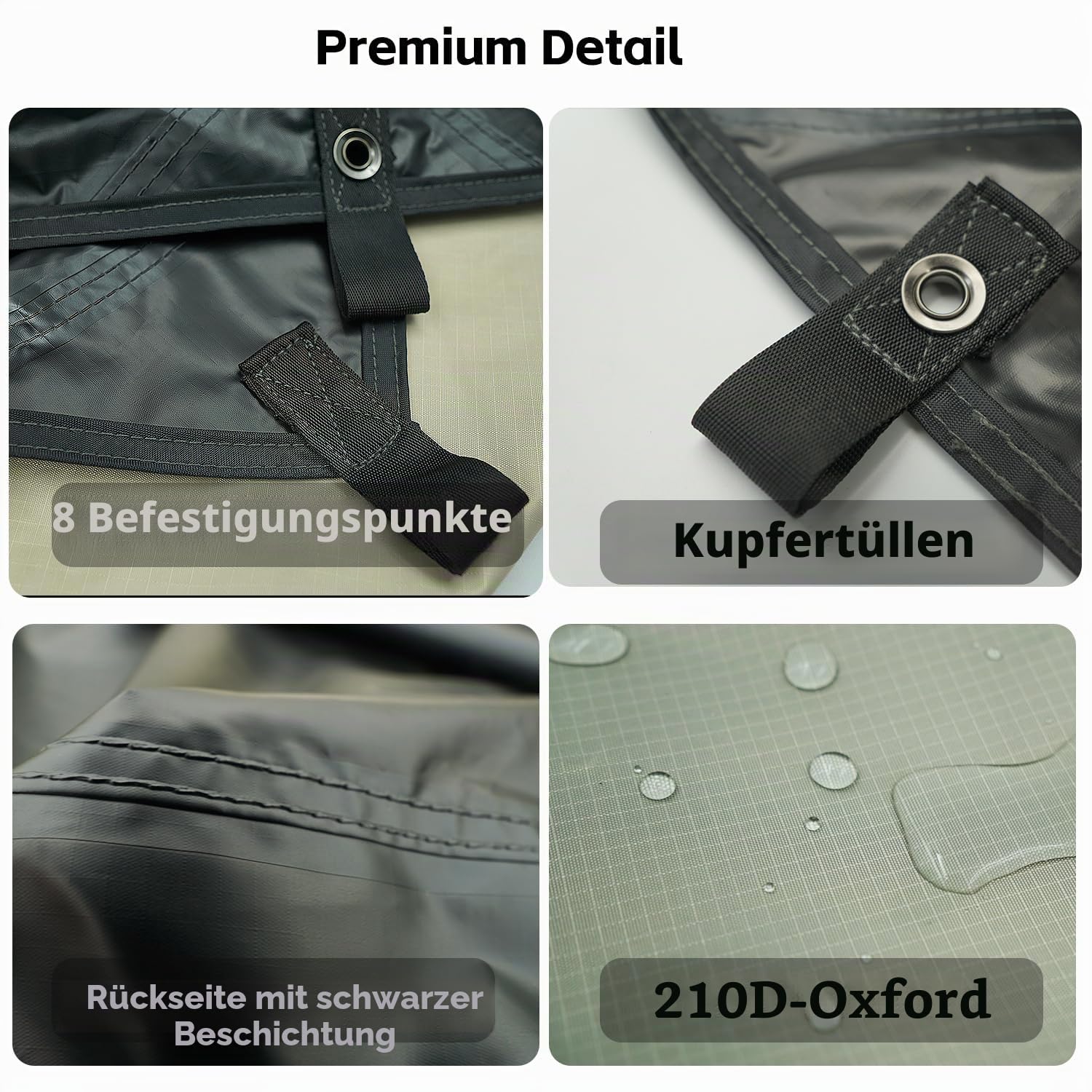 Car Awning Wasserdicht Auto Tarp Markise Sonnensegel 8000mm UVbeständig Vorzelt für PKW Vans Campingbusse Wohnwagen Auto Camping SUVs