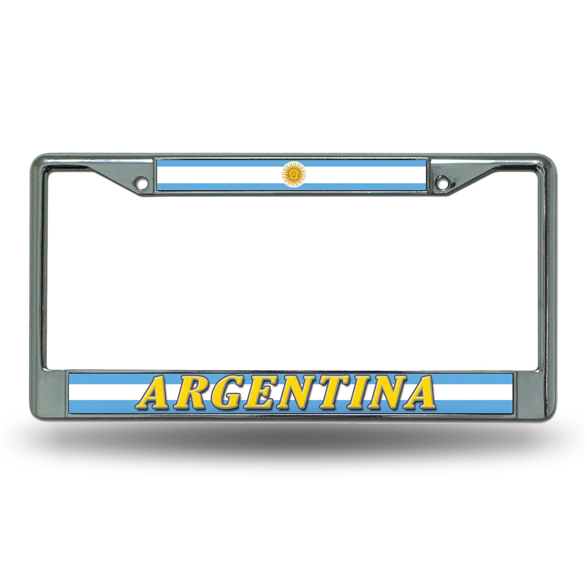 Rico Industries Argentina National Soccer Team Standard Chrome License Plate Frame