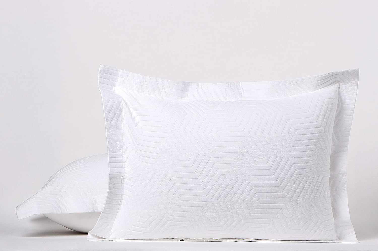 100 Cotton King Size Decorative Pillow Shams, Set of 2 Ultra Soft