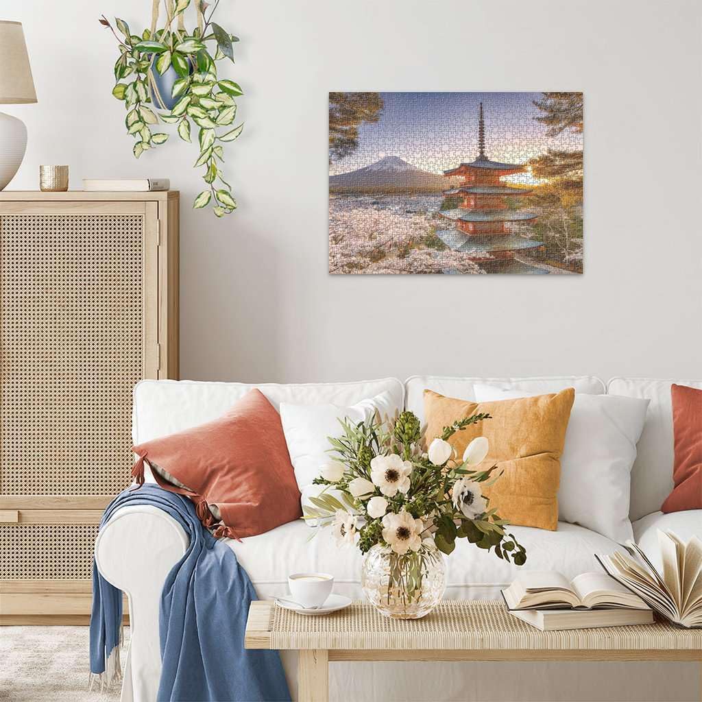 Ravensburger - Mount Fuji Cherry Blossom - 1000 Piece Jigsaw Puzzle - Stunning, Vivid Imagery of Springtime Trees - Idyllic Japan Scene - Ideal Gift - Frameable Art - Puzzles for Adults