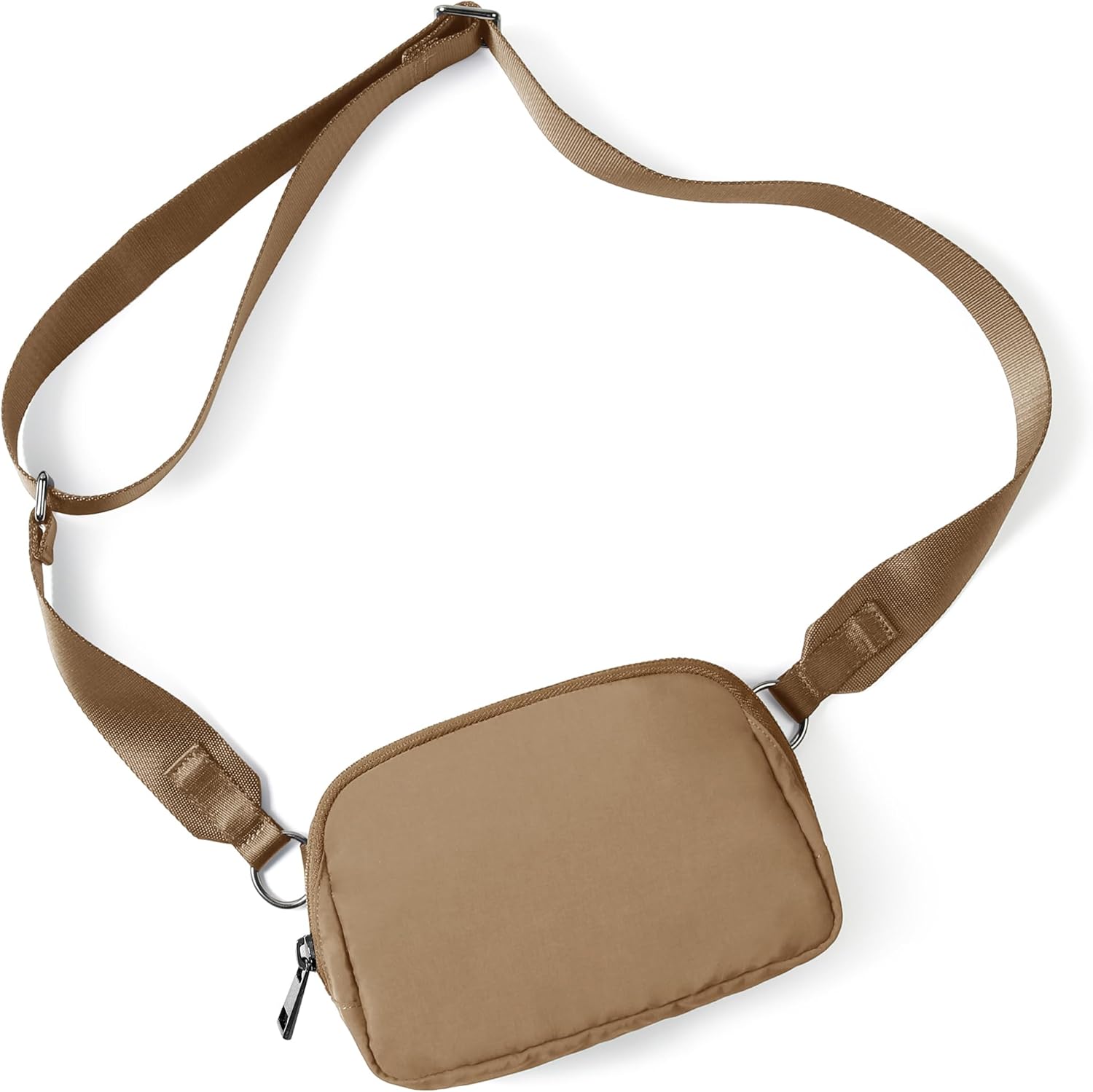 ODODOS Crossbody Bag with Adjustable Strap Small Shoulder Pouch for Workout Running Traveling Hiking, Caramel