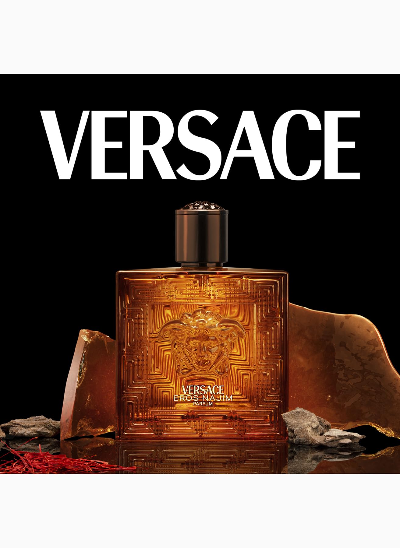 Versace Eros Najim Parfum Spray for Men, 3.4 Ounce