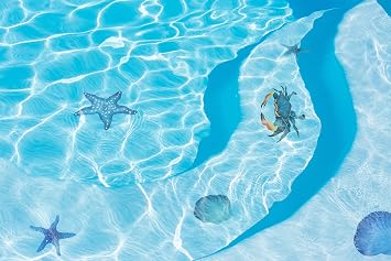 Mini Seashell Ceramic Swimming Pool Mosaic (5, Blue)