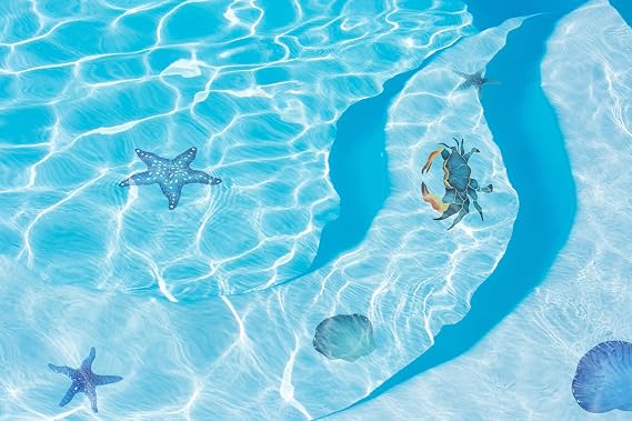 Mini Seashell Ceramic Swimming Pool Mosaic (5, Blue)