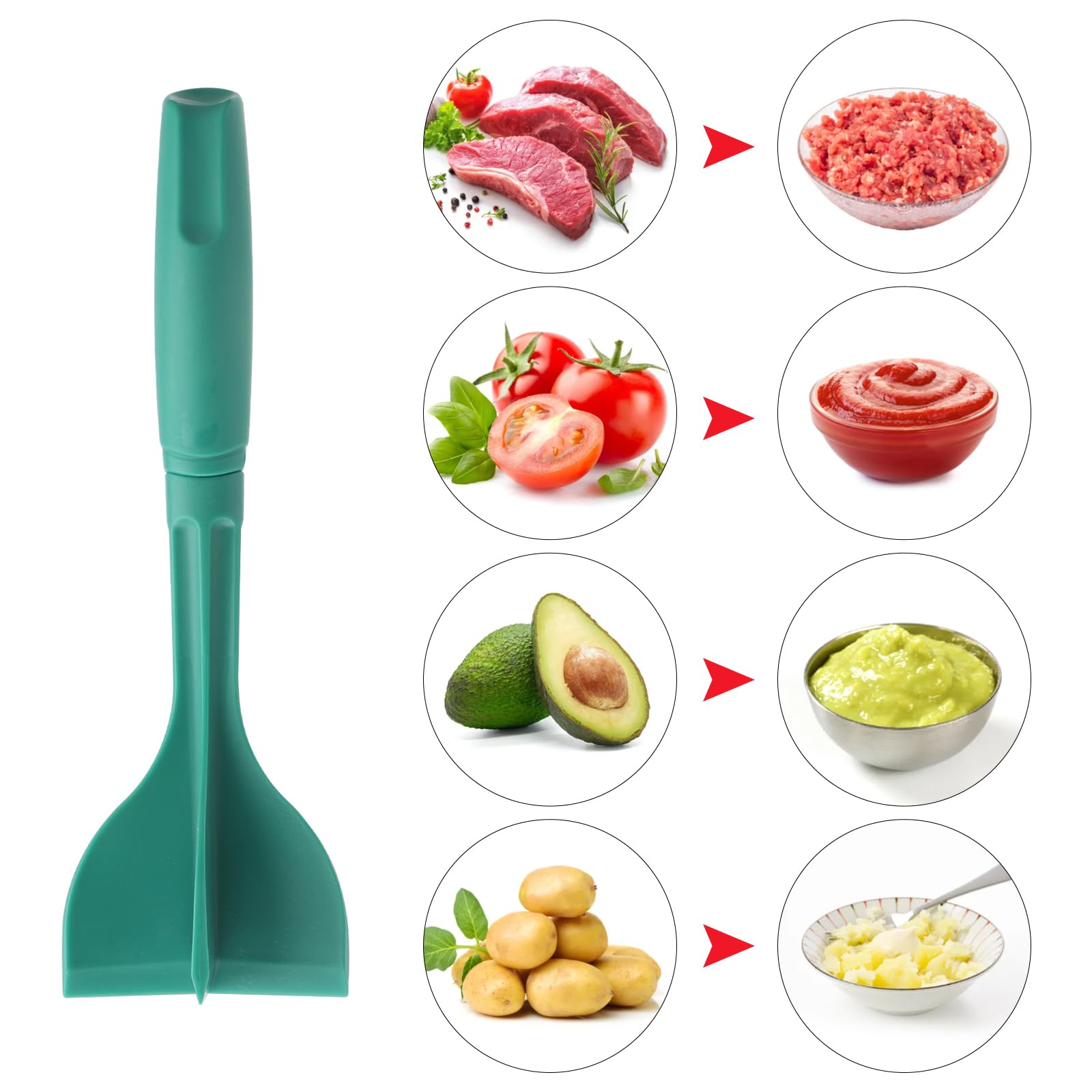 HENGBIRD Hachoir à Viande En Nylon - Presse-Purée Résistant à Haute Température Pour Cuisine