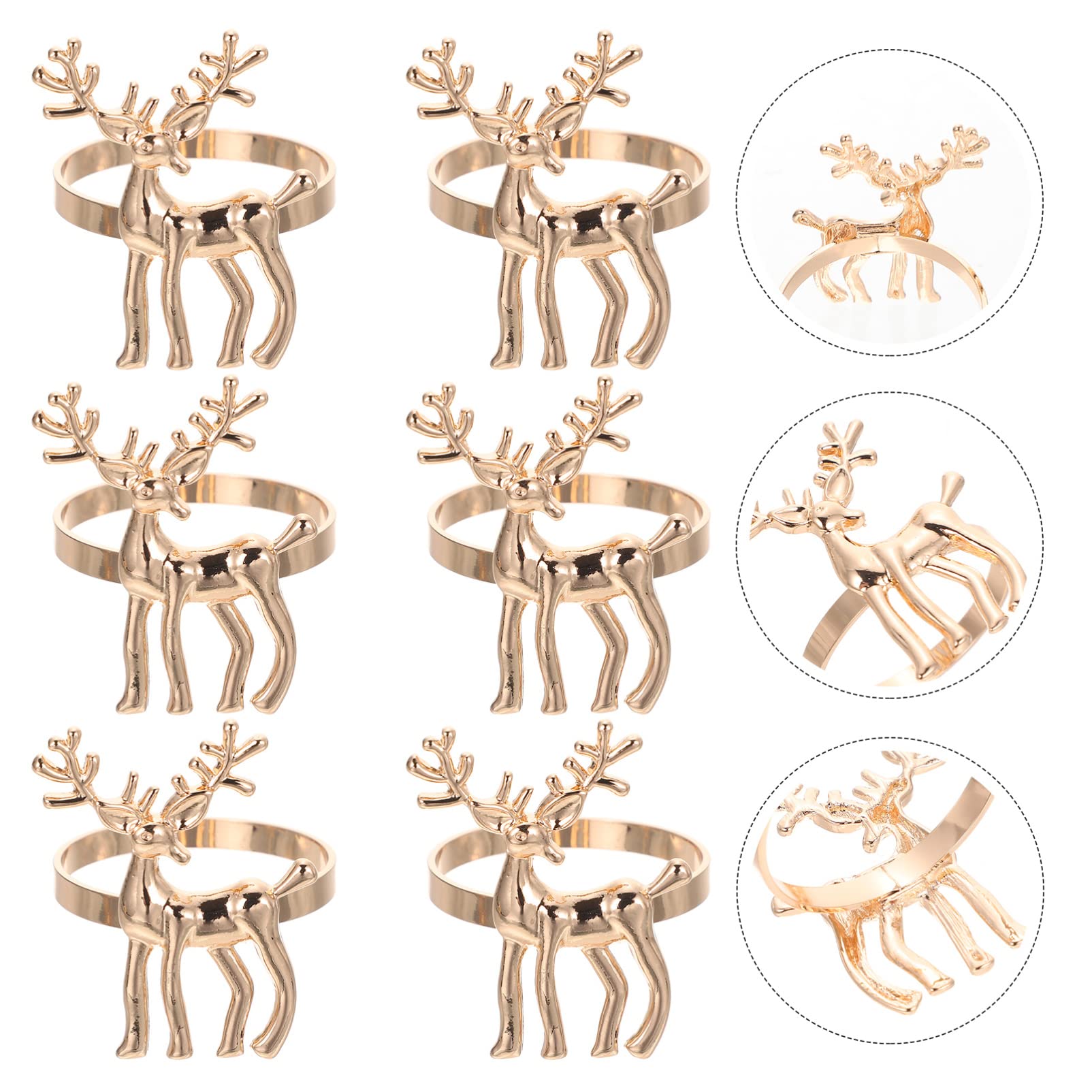 UPKOCH 18pezzi Portatovaglioli Forma Metallo Eleganti Fibbia Per Tovaglioli Per Decorazioni Natalizie e Feste Accessori Per Tavola Per e Ristoranti