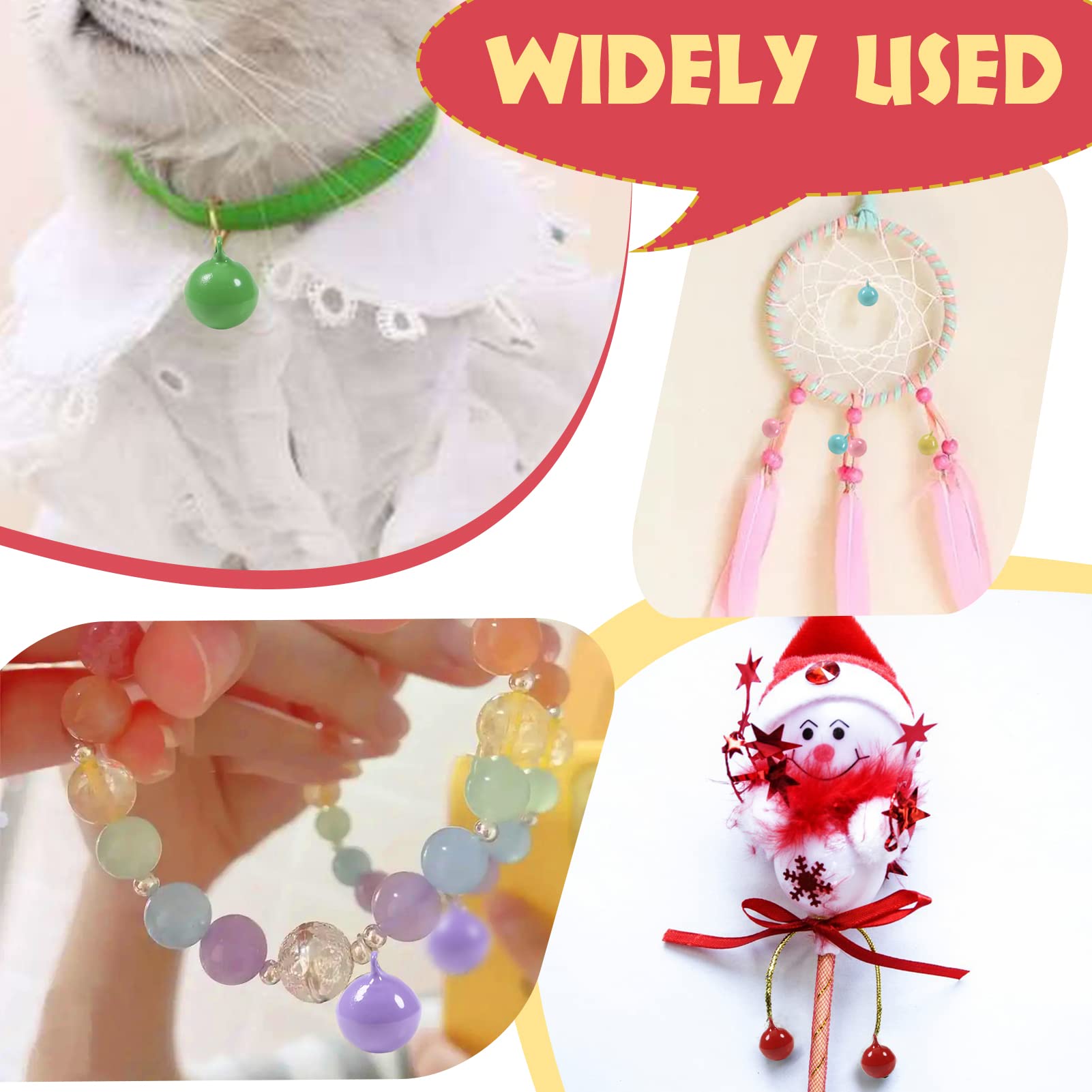 64 Clochettes Métal Multicolores – Grelots 22 Mm Pour Déco Noël, Artisanat, Bijoux, Animaux (TOAOB)