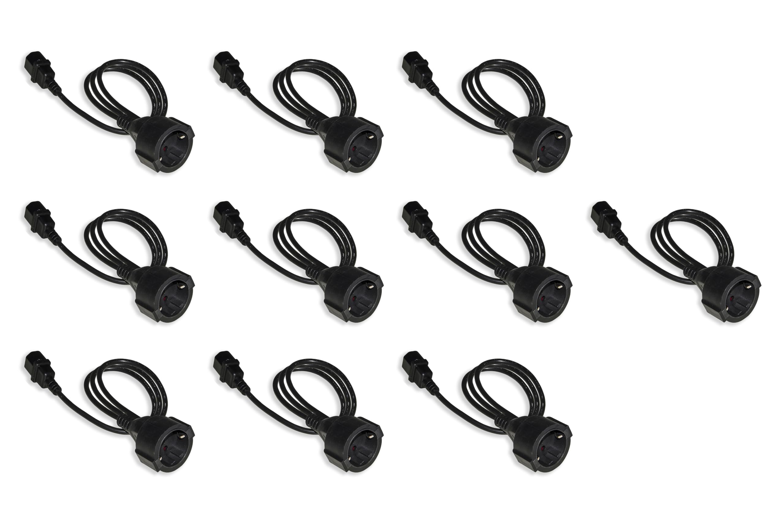 LINK LKADSK1510 kabel zasilający gniazdo schuko niemieckie żeńskie - iec c14 męski mt 1,50 opakowanie 10 sztuk