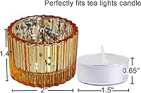 Vista 7 de VOHO 24 piezas portavelas votivos dorados para decoraciones navideñas, portavelas para velas de té centros de mesa dorados para mesa, portavelas