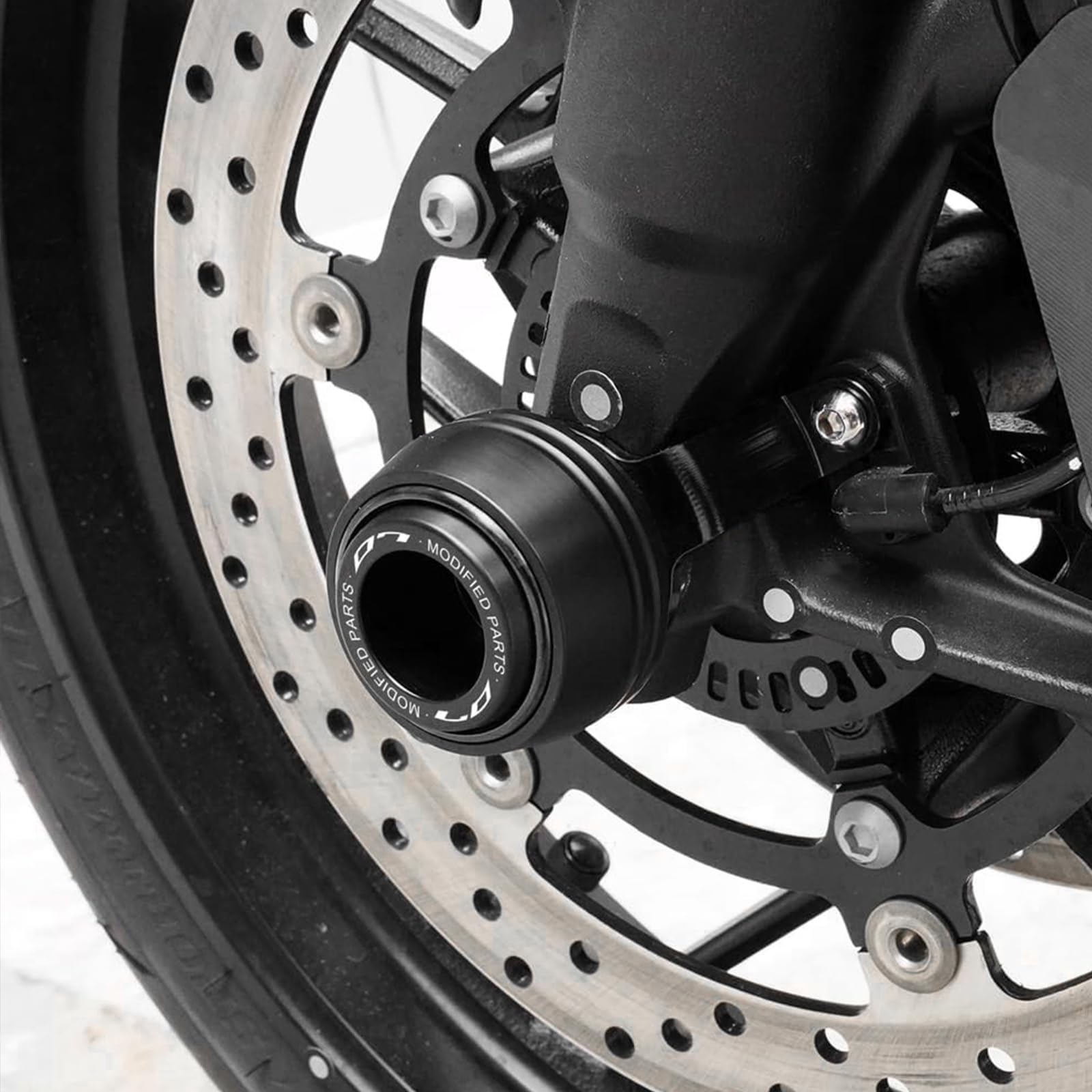 Adatto per MT07 MT 07 MT-07 mt 07 2025 2026, accessori per moto, cuscinetti antiurto, asse anteriore, forcella, protezione anticaduta (nero)
