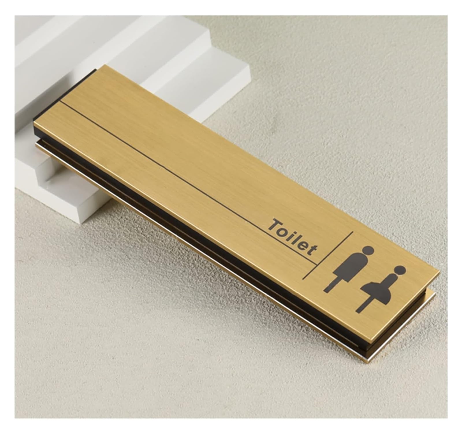 Carteles para aseos, Aluminio, letrero de decoración baño apariencia retro, 12,6 * 3 pulgadas