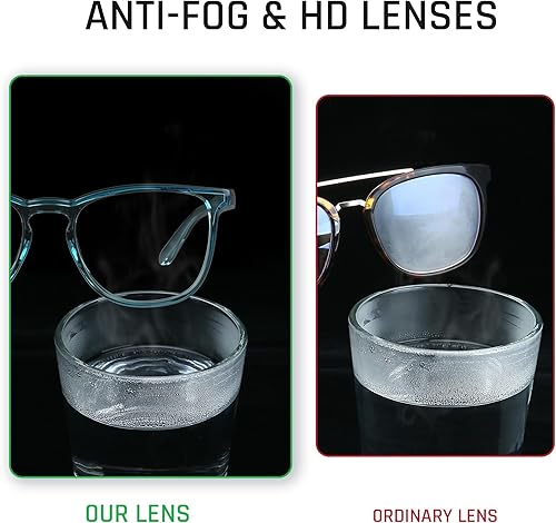 Miniatura 2 de TOREGE Gafas de seguridad para hombres y mujeres, gafas de seguridad transparentes de protección ocular con lentes antivaho Z87, gafas protectoras