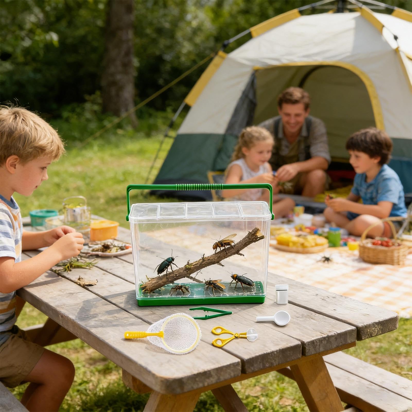 Kit de explorador exterior Con Set de Ciencia con Lupa | Kit Explorador Para Niños Con Observación Para Chicos y Chicas de Exterior, Jardín, Campamento, Caza, Senderismo, Escuela,