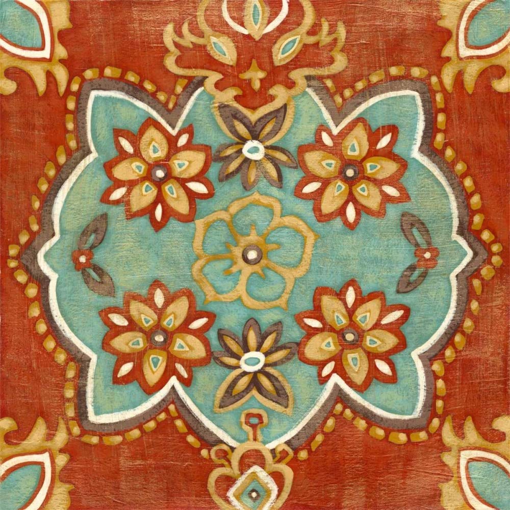 Feeling at home Image on ROLLED CANVAS Small Turkish Spice IV Zarris Chariklia - World Culture square Art print Decorative World Bazaar Global Ethnic Design Turki Canvas fine 6_X_6_in