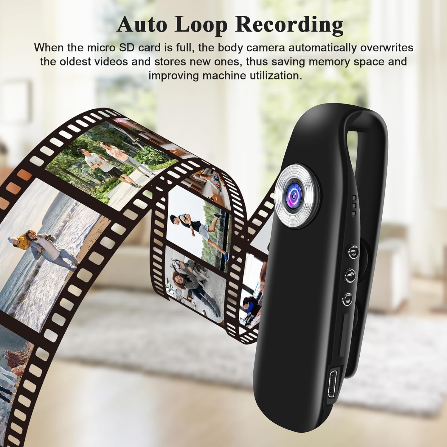 32G Body Camera, Small Sport Video Camera HD 1080P Body Camera, Portable Pocket Tiny Body Cams with Back Clip with Magnetic Pocket Portable DV for Cycling, Pets, Walking, Traveling