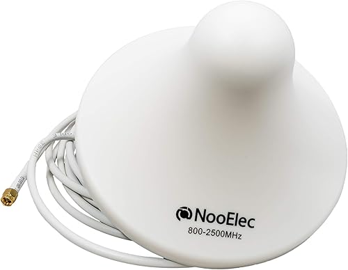 Nooelec Antena de techo de banda ancha: antena omnidireccional de 3dBi con capacidad de frecuencia de 800-2500 MHz+, cable de alimentación RG58 de