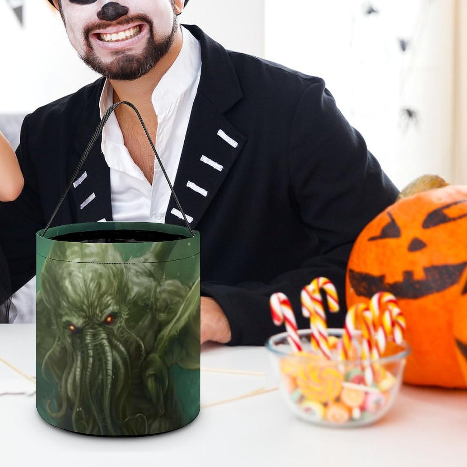 Dead Cthulhus-Waits Dreaming Halloween Treat Bag Reusable Candy Basket Tote Goody Bags Gift Party